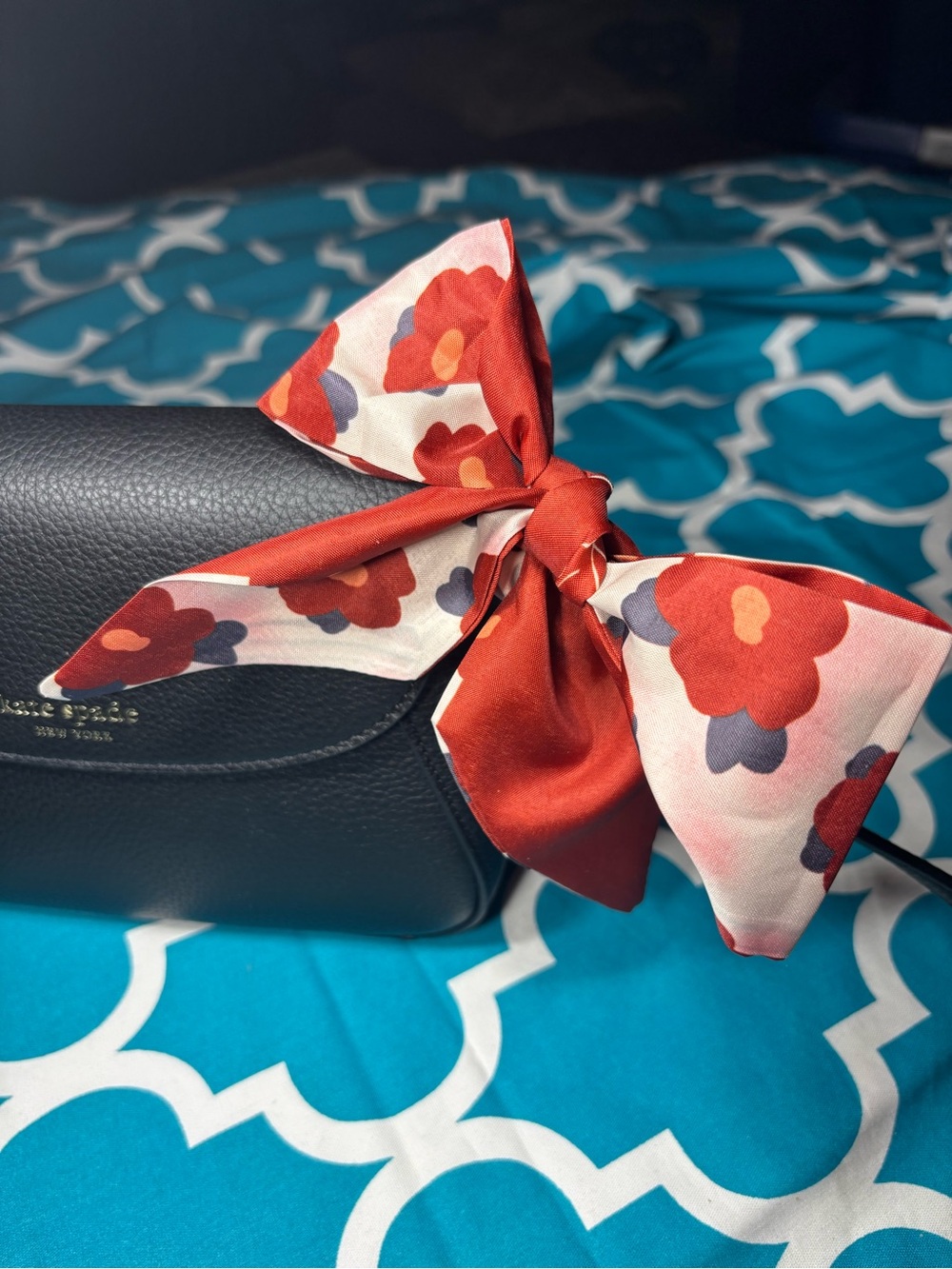 New Women's Floral Scarf Tie Twilly Purse Bag 2.5” x 35” Motivational Quote
